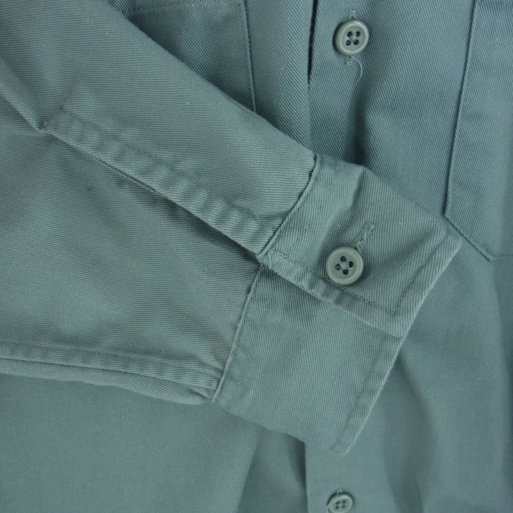 Supreme シュプリーム 18AW Rose L/S Work Shirt ローズ 長袖 ワーク シャツ ライトグリーン系 L【中古】