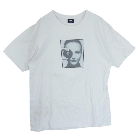 STUSSY ステューシー 19SS Printemps Tee Chanel カールラガーフェルド シャネル ロゴ Tシャツ ホワイト系 L【中古】