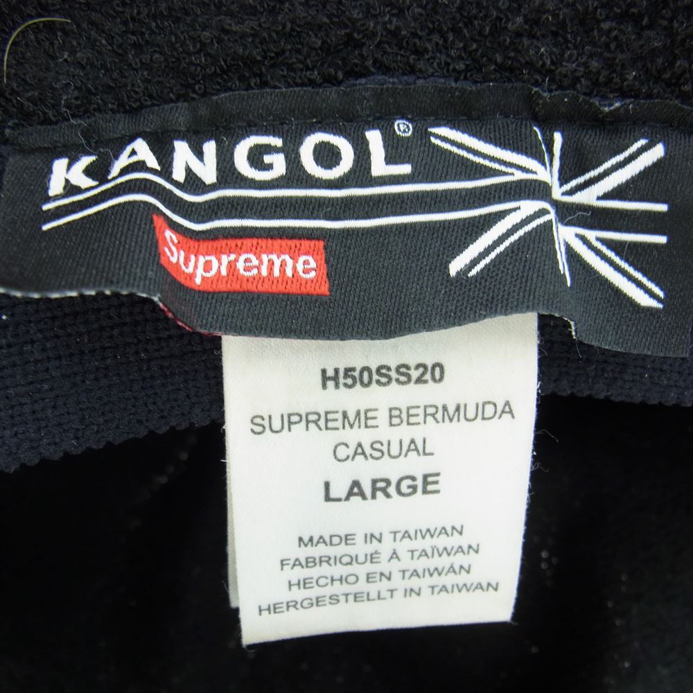 Supreme シュプリーム 20SS × KANGOL カンゴール BERMUDA CASUAL HAT バミューダ カジュアル バケットハット ブラック系 L【中古】