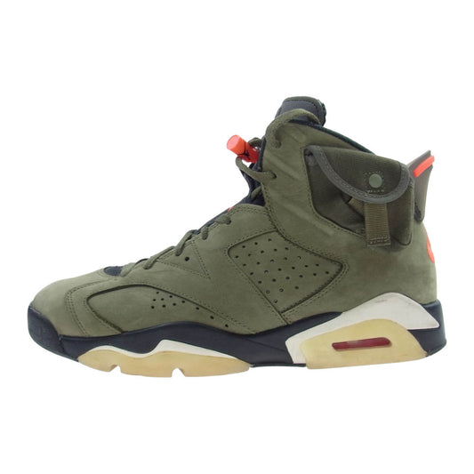 NIKE ナイキ CN1084-200 × Travis Scott トラヴィス スコット Air Jordan 6 Retro エアジョーダン6 レトロ スニーカー カーキ系 28cm【中古】