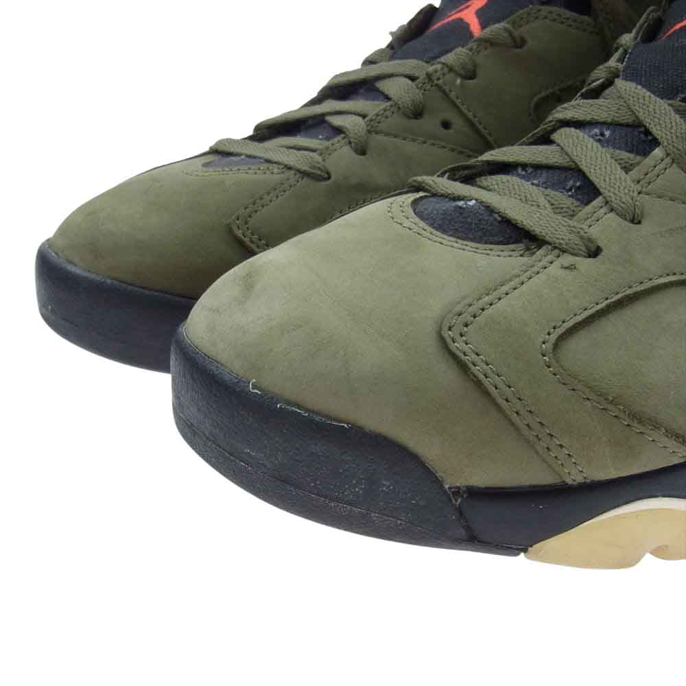 NIKE ナイキ CN1084-200 × Travis Scott トラヴィス スコット Air Jordan 6 Retro エアジョーダン6 レトロ スニーカー カーキ系 28cm【中古】