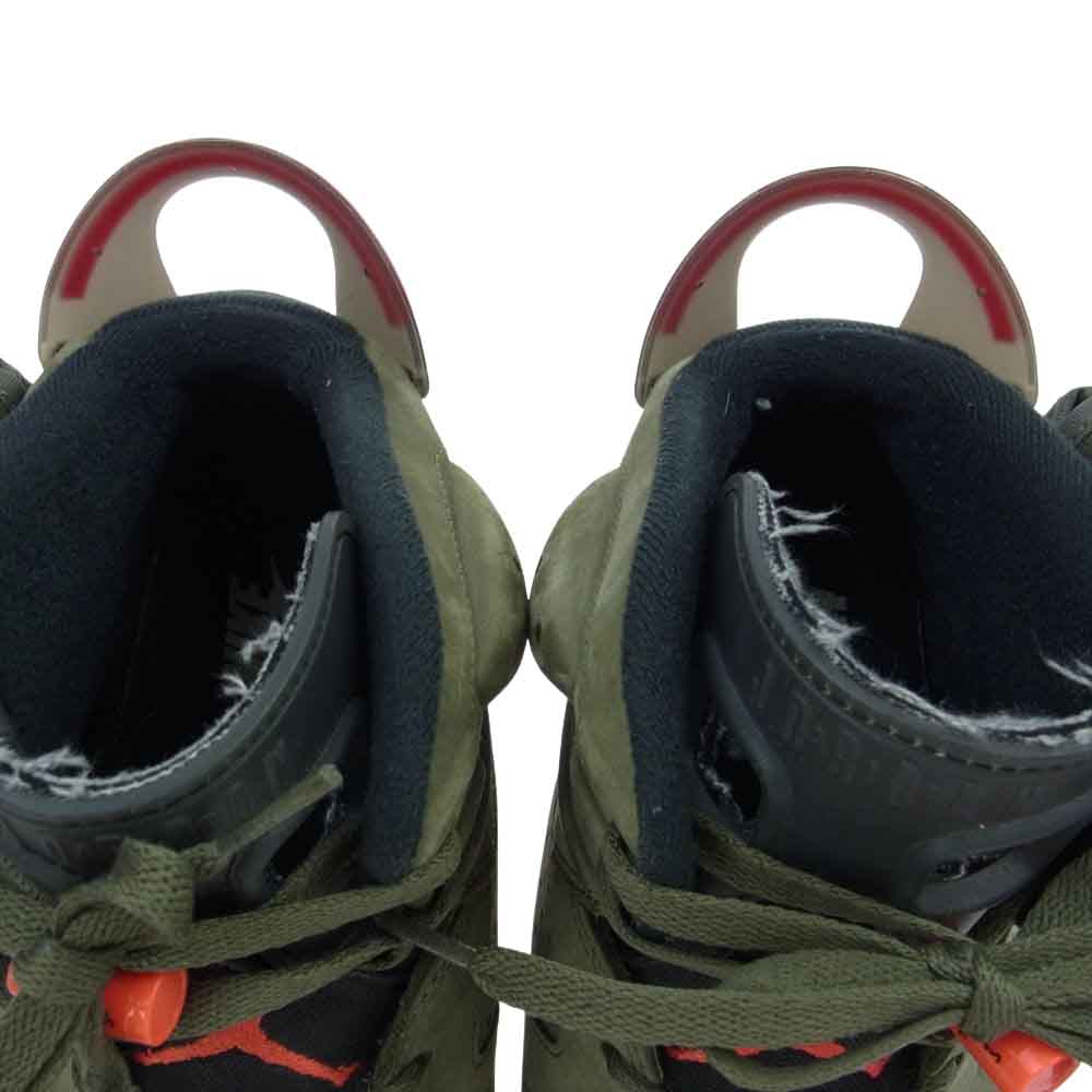 NIKE ナイキ CN1084-200 × Travis Scott トラヴィス スコット Air Jordan 6 Retro エアジョーダン6 レトロ スニーカー カーキ系 28cm【中古】