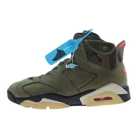 NIKE ナイキ CN1084-200 コンプリート鑑定証明書付 Travis Scott トラヴィス スコット Air Jordan 6 Retro エアジョーダン6 レトロ スニーカー カーキ系 28cm【中古】