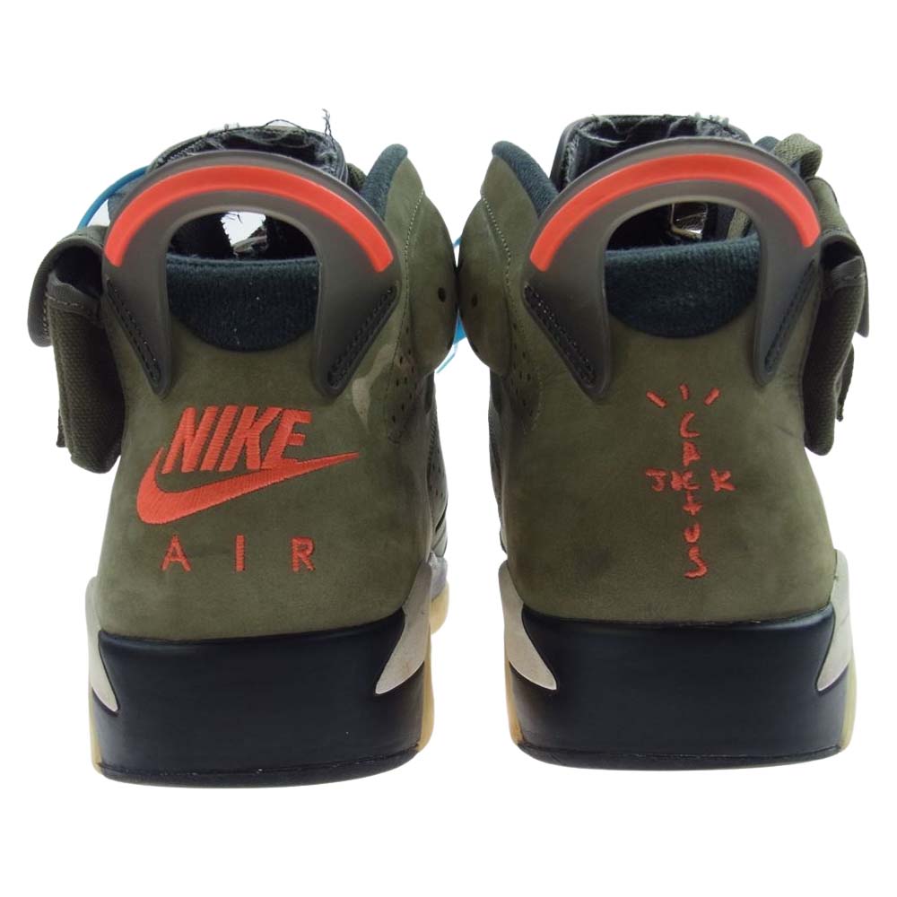 NIKE ナイキ CN1084-200 コンプリート鑑定証明書付 Travis Scott トラヴィス スコット Air Jordan 6 Retro エアジョーダン6 レトロ スニーカー カーキ系 28cm【中古】