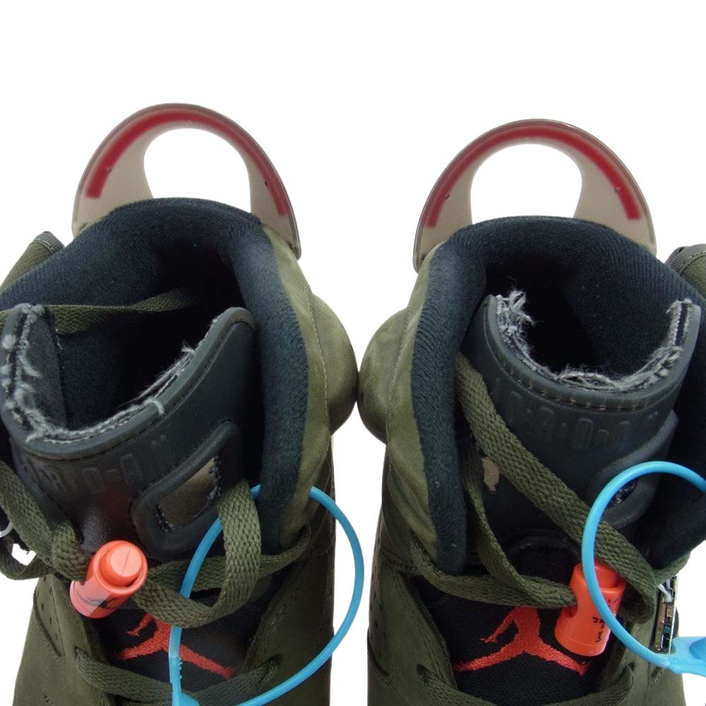 NIKE ナイキ CN1084-200 コンプリート鑑定証明書付 Travis Scott トラヴィス スコット Air Jordan 6 Retro エアジョーダン6 レトロ スニーカー カーキ系 28cm【中古】