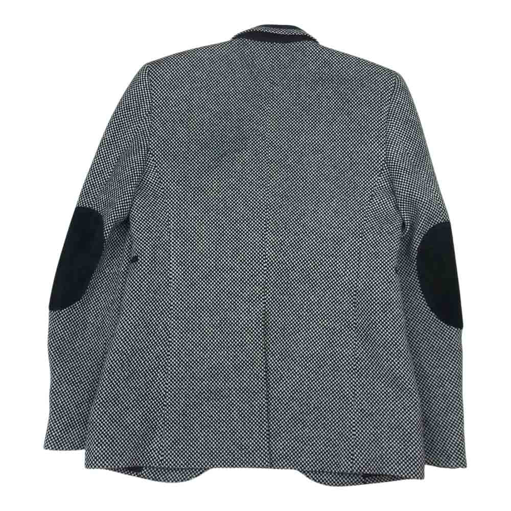 SAINT LAURENT サンローラン 549763 Y527U スエードエルボーパッチ ツイード テーラードジャケット ブラック系 46【中古】