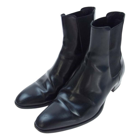 SAINT LAURENT サンローラン DI443213 WYATT CHELSEA BOOTS サイドゴア ワイアット チェルシーブーツ ブラック系 42【中古】