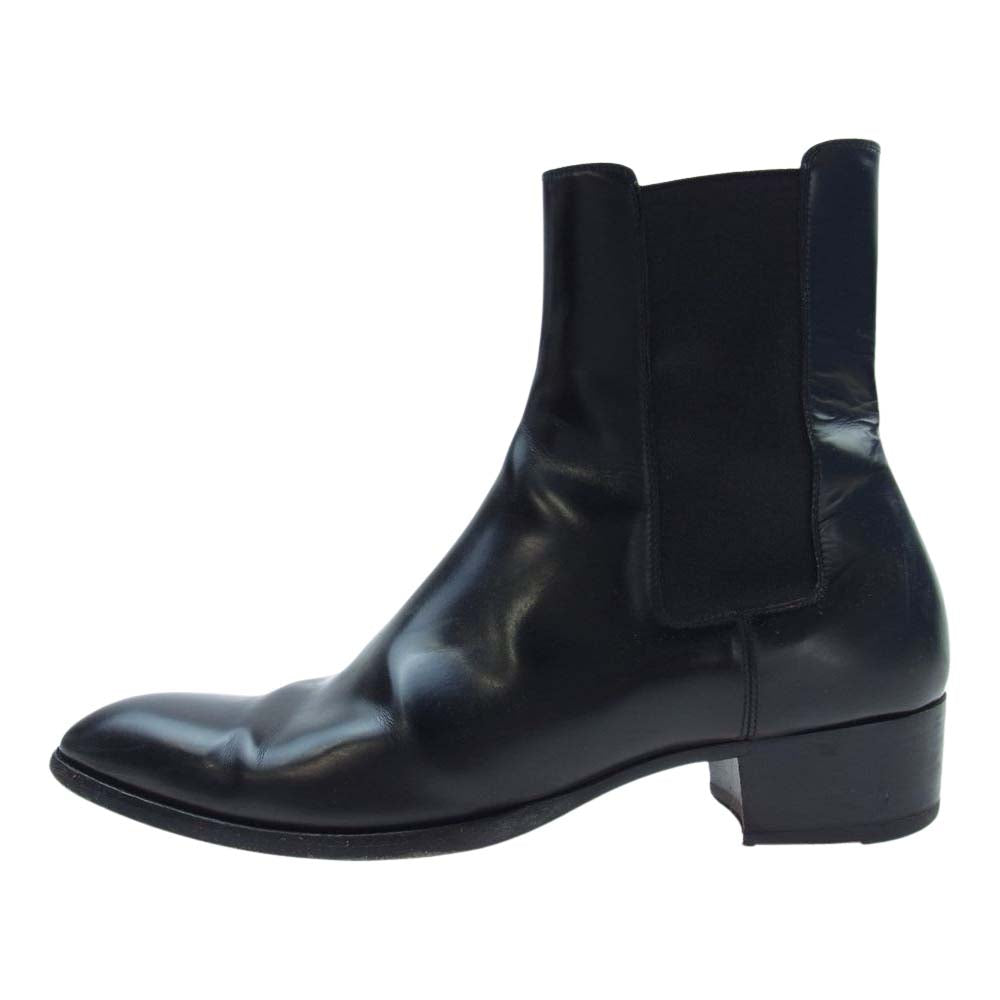 SAINT LAURENT サンローラン DI443213 WYATT CHELSEA BOOTS サイドゴア ワイアット チェルシーブーツ ブラック系 42【中古】