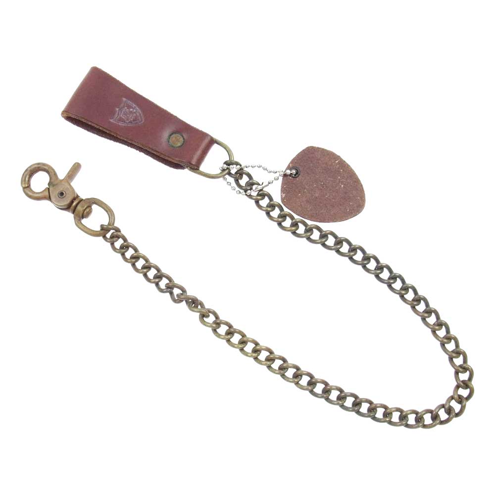 HTC エイチティーシー フラワースタッズキーループ ウォレットチェーン ブラウン系【中古】