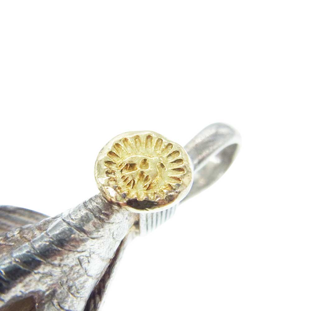 WINGROCK ウィングロック K18付き イーグルクロー 銀爪 フェザー ペンダントトップ シルバー系 ゴールド系【中古】