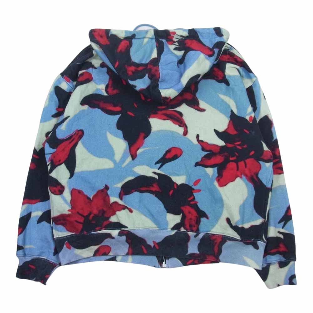 DRIES VAN NOTEN ドリスヴァンノッテン フラワー総柄 ジップアップ スウェット パーカー マルチカラー系 S【中古】