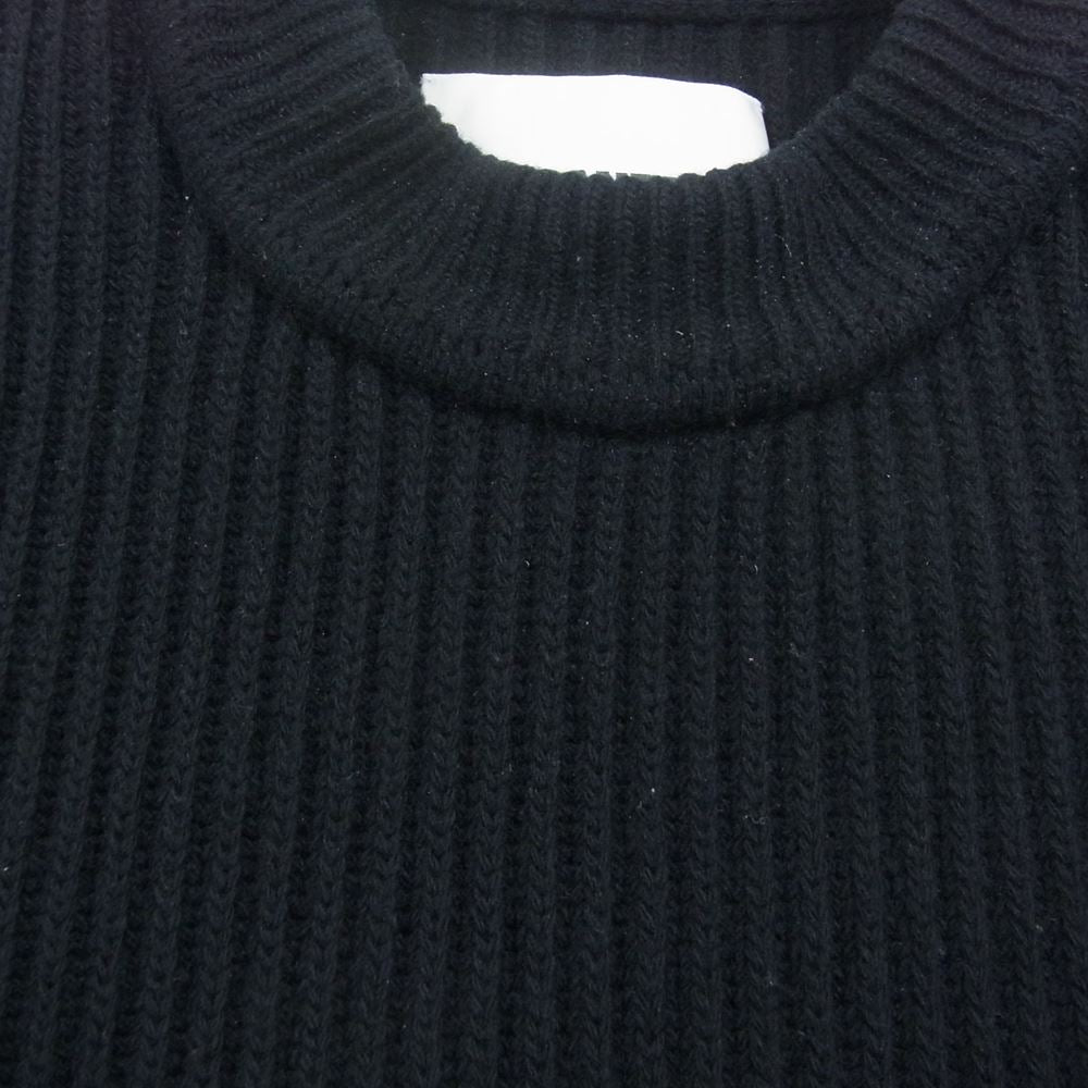 JIL SANDER ジルサンダー 20AW JSMR751008MRY2104802 サイドフリンジ チャンキー ローゲージ ニット ブラック系 44【中古】