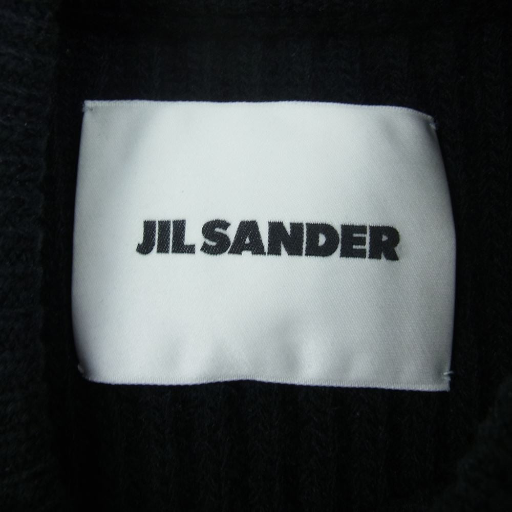 JIL SANDER ジルサンダー 20AW JSMR751008MRY2104802 サイドフリンジ チャンキー ローゲージ ニット ブラック系 44【中古】