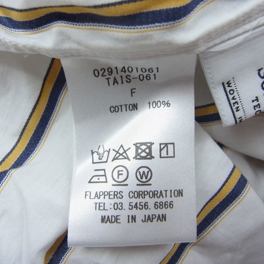 ティッカ 0291401061 TAIS-061 ストライプ スクエアビッグ ロングシャツ ワンピース ホワイト系【中古】