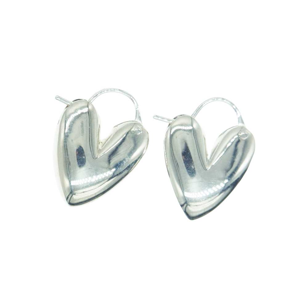 ララガン TINY PUFFY HEART HOOPS タイニー パフィー ハート フープ ピアス シルバー系 FREE【中古】