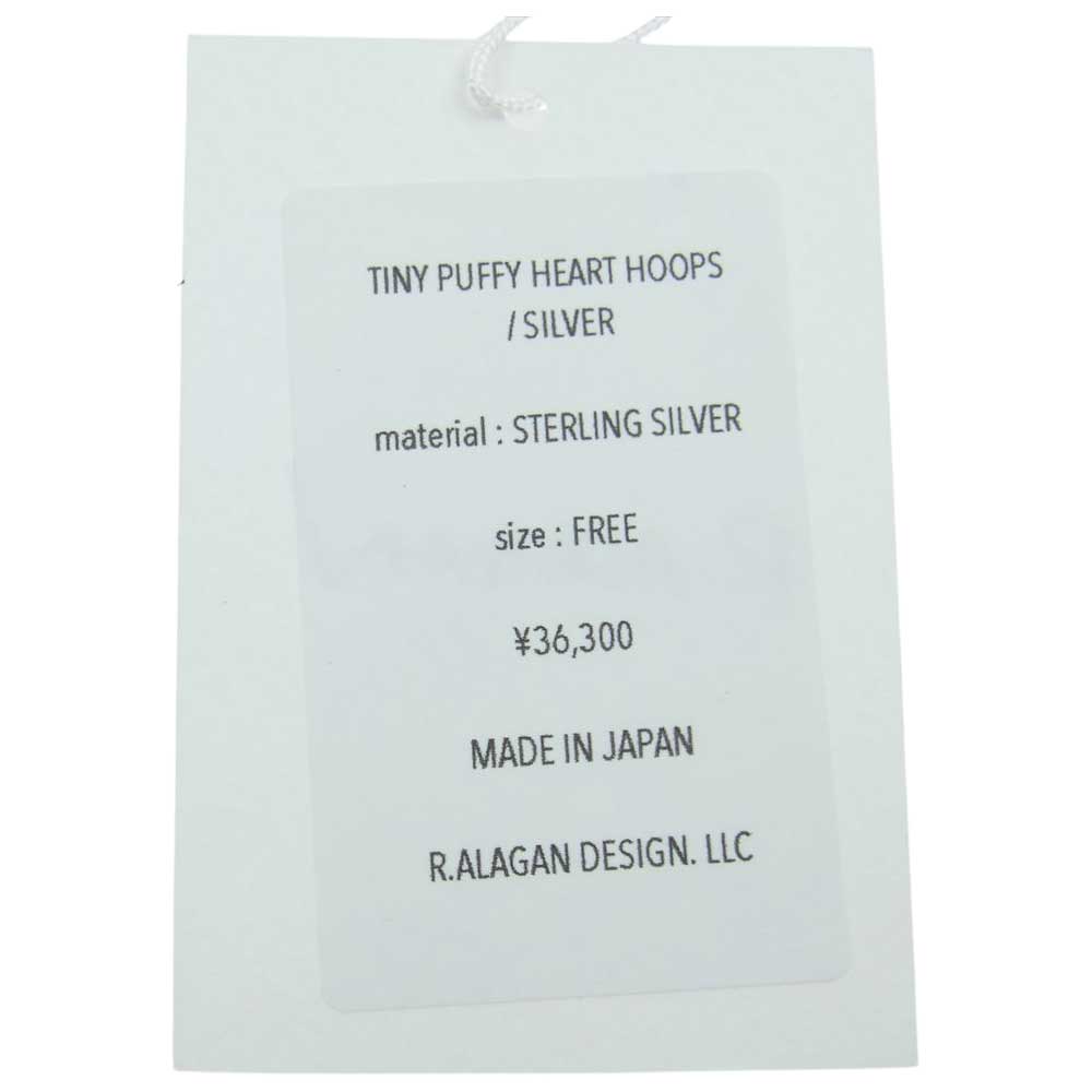 ララガン TINY PUFFY HEART HOOPS タイニー パフィー ハート フープ ピアス シルバー系 FREE【中古】