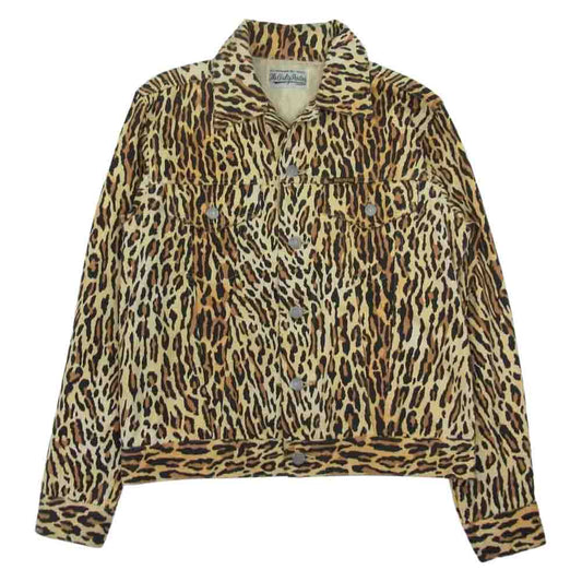 WACKO MARIA ワコマリア 18SS　 THE GUILTY PARTIES レオパード トラッカー ジャケット ベージュ系 S【中古】