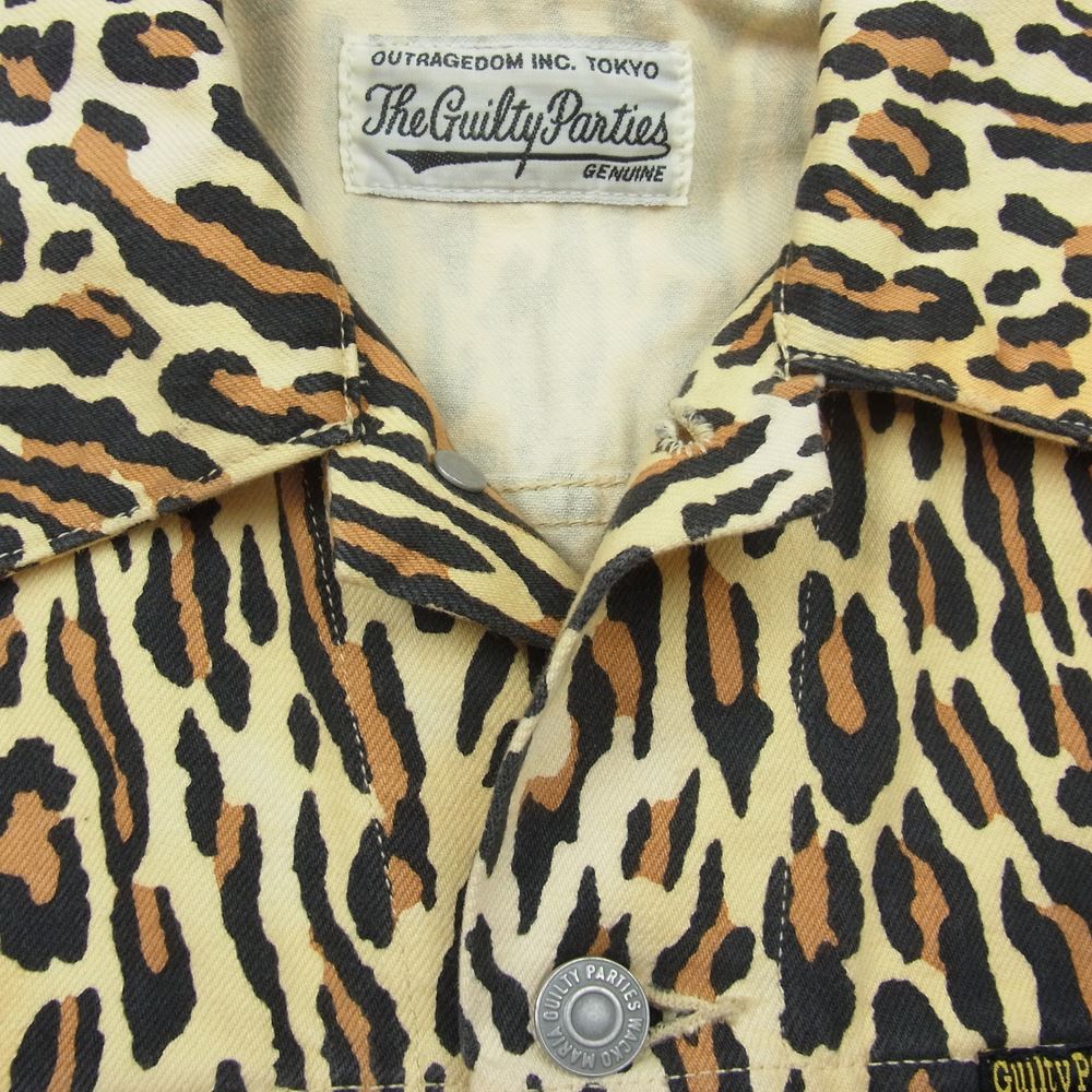WACKO MARIA ワコマリア 18SS　 THE GUILTY PARTIES レオパード トラッカー ジャケット ベージュ系 S【中古】