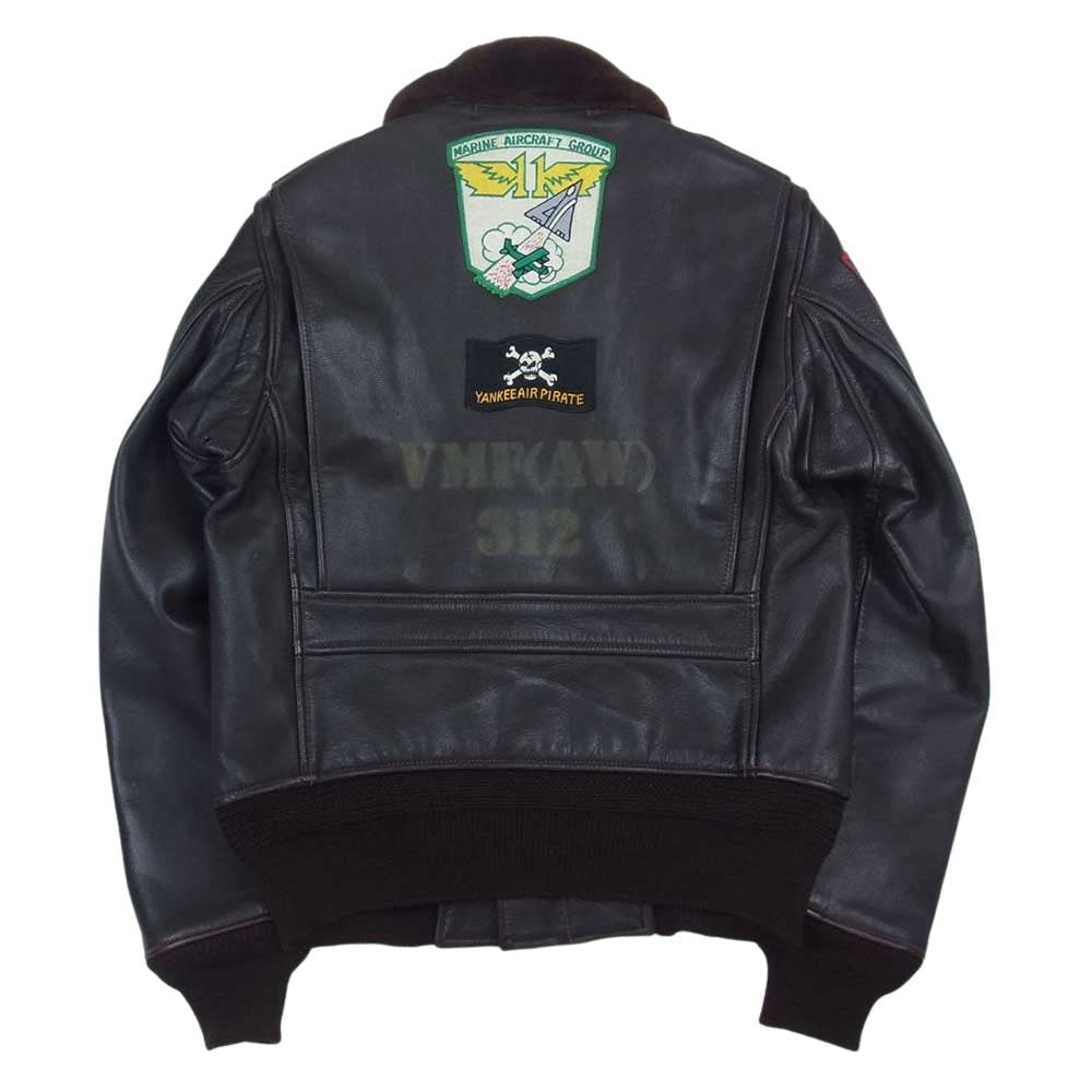 Buzz Rickson's バズリクソンズ BR80096 TYPE G-1 レザー フライト ジャケット ブラウン系 34【中古】
