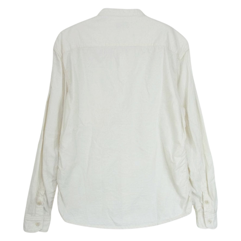 THE FLAT HEAD ザフラットヘッド バンドカラー スタンドカラー シャツ オフホワイト系 M【中古】