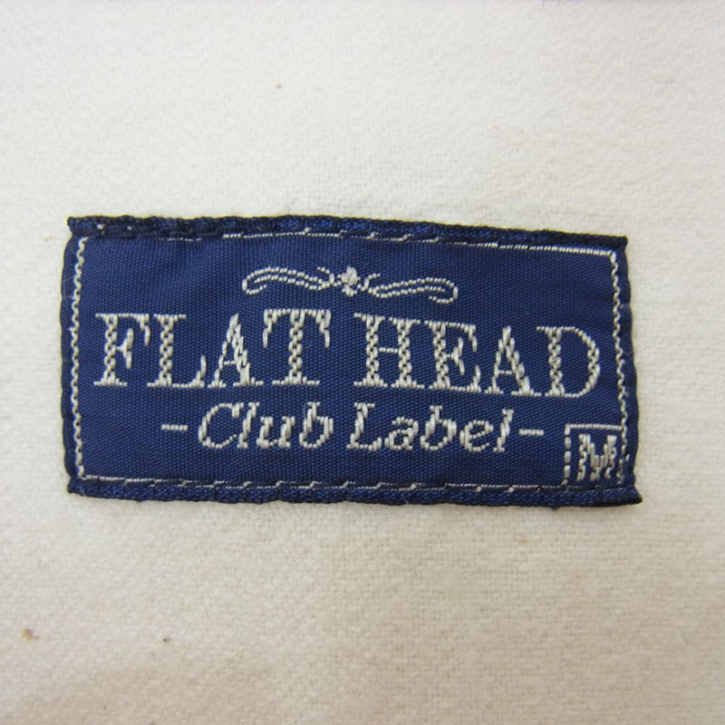 THE FLAT HEAD ザフラットヘッド バンドカラー スタンドカラー シャツ オフホワイト系 M【中古】