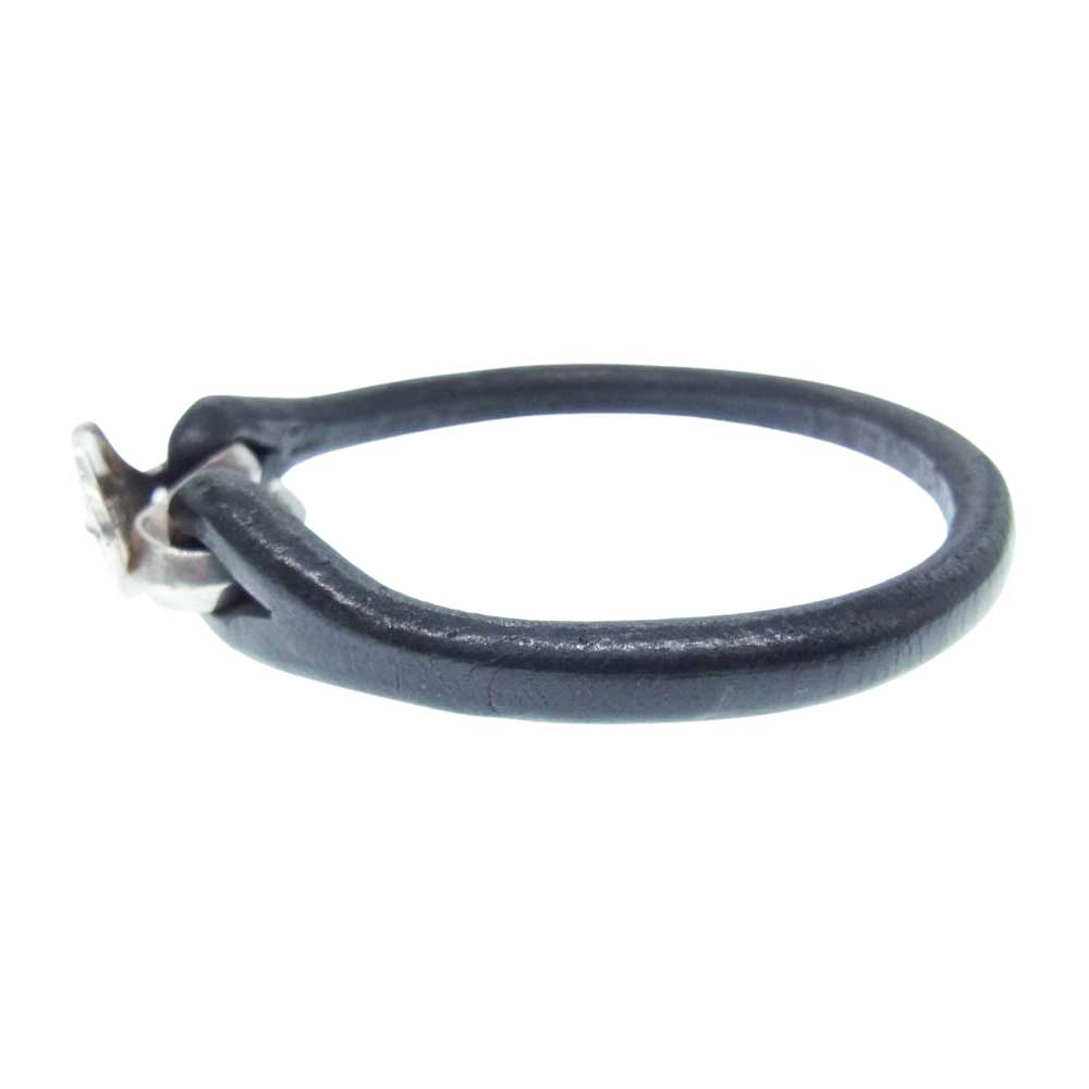 THE FLAT HEAD ザフラットヘッド シルバー フェザー レザー バングル ブラック系【中古】