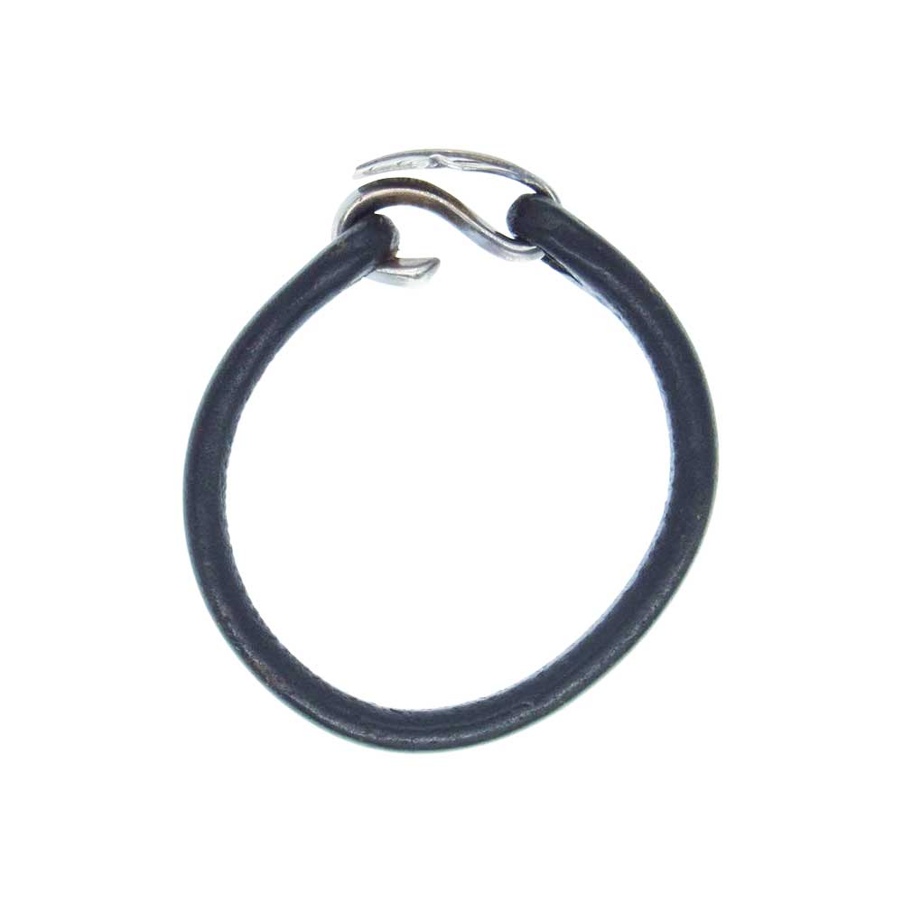 THE FLAT HEAD ザフラットヘッド シルバー フェザー レザー バングル ブラック系 シルバー系【中古】