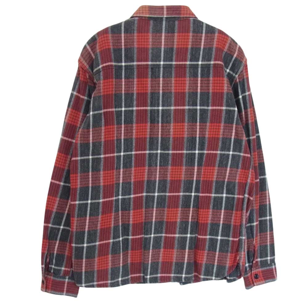 THE FLAT HEAD ザフラットヘッド GLORY PARK ネル チェック ワーク シャツ レッド系 サイズ表記無【中古】