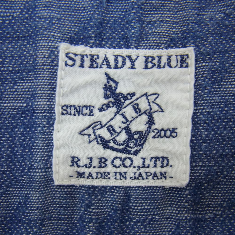 THE FLAT HEAD ザフラットヘッド STEADY BLUE シャンブレー ワーク シャツ ブルー系 38【中古】