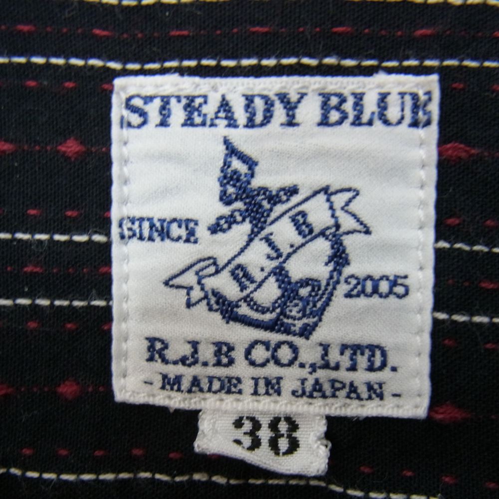 THE FLAT HEAD ザフラットヘッド  ストライプ BD シャツ ブラック系 38【中古】