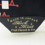 THE FLAT HEAD ザフラットヘッド Black Mint レーヨン プリント 半袖 オープンカラー シャツ ブラック系 40【中古】