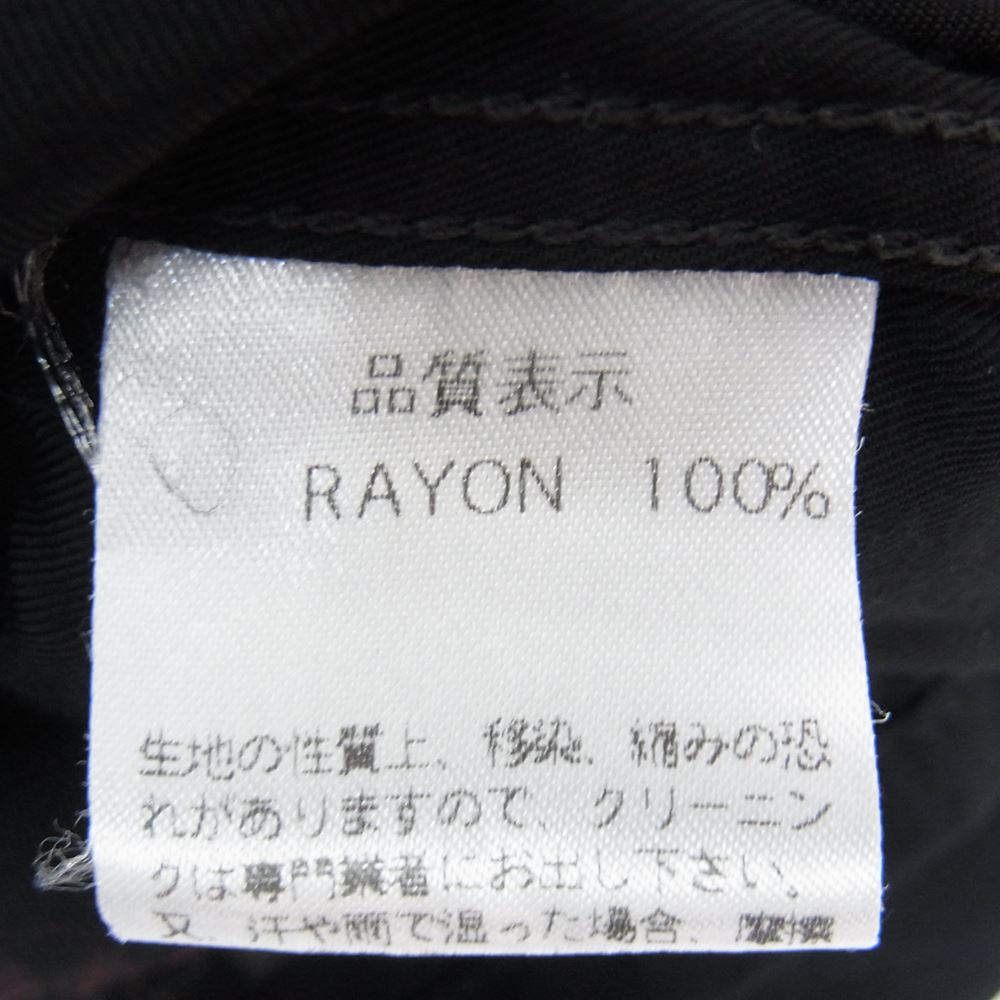 THE FLAT HEAD ザフラットヘッド Black Mint レーヨン プリント 半袖 オープンカラー シャツ ブラック系 40【中古】