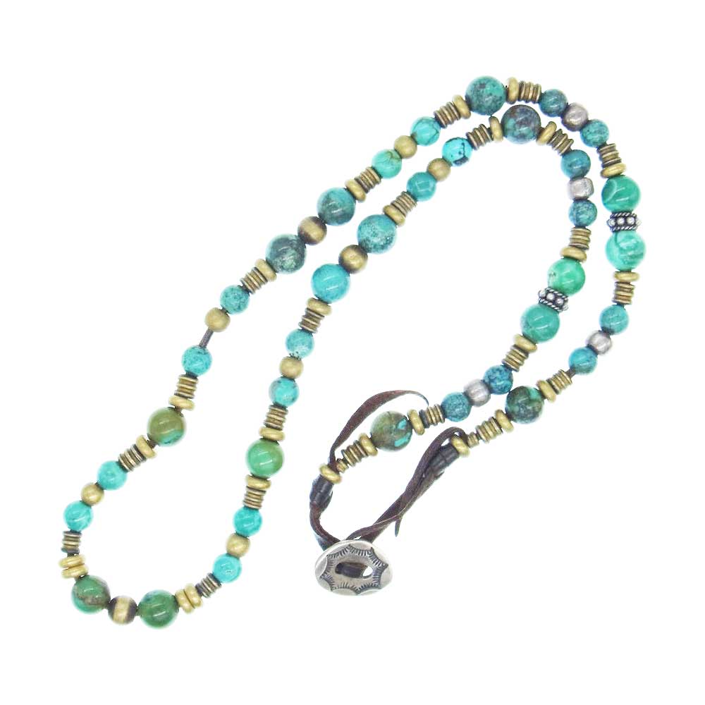 THE FLAT HEAD ザフラットヘッド ターコイズ ネックレス ライトブルー系【中古】