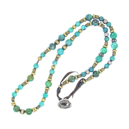 THE FLAT HEAD ザフラットヘッド ターコイズ ネックレス ライトブルー系【中古】