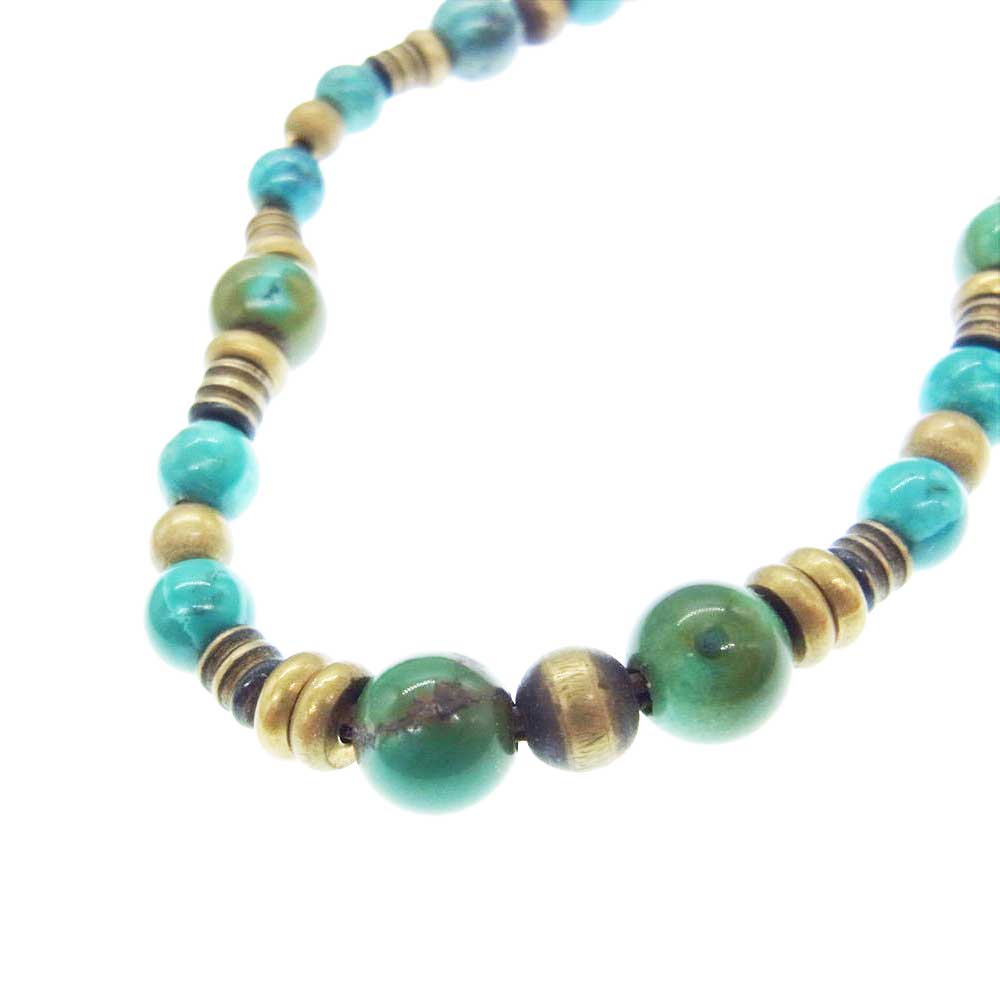 THE FLAT HEAD ザフラットヘッド ターコイズ ネックレス ライトブルー系【中古】