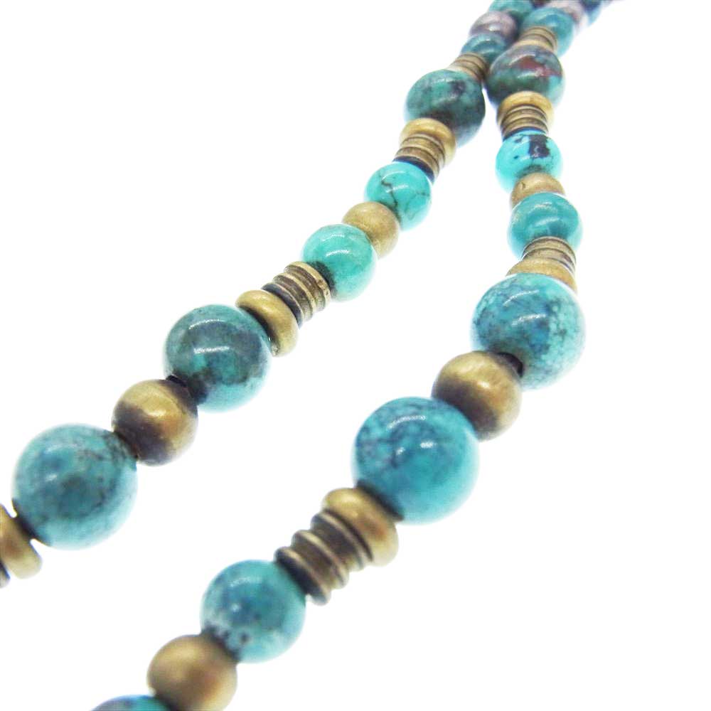 THE FLAT HEAD ザフラットヘッド ターコイズ ネックレス ライトブルー系【中古】