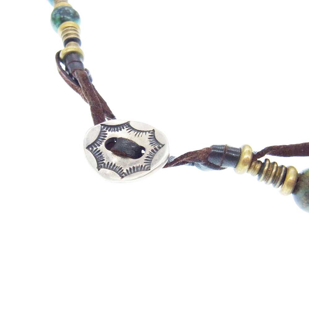 THE FLAT HEAD ザフラットヘッド ターコイズ ネックレス ライトブルー系【中古】