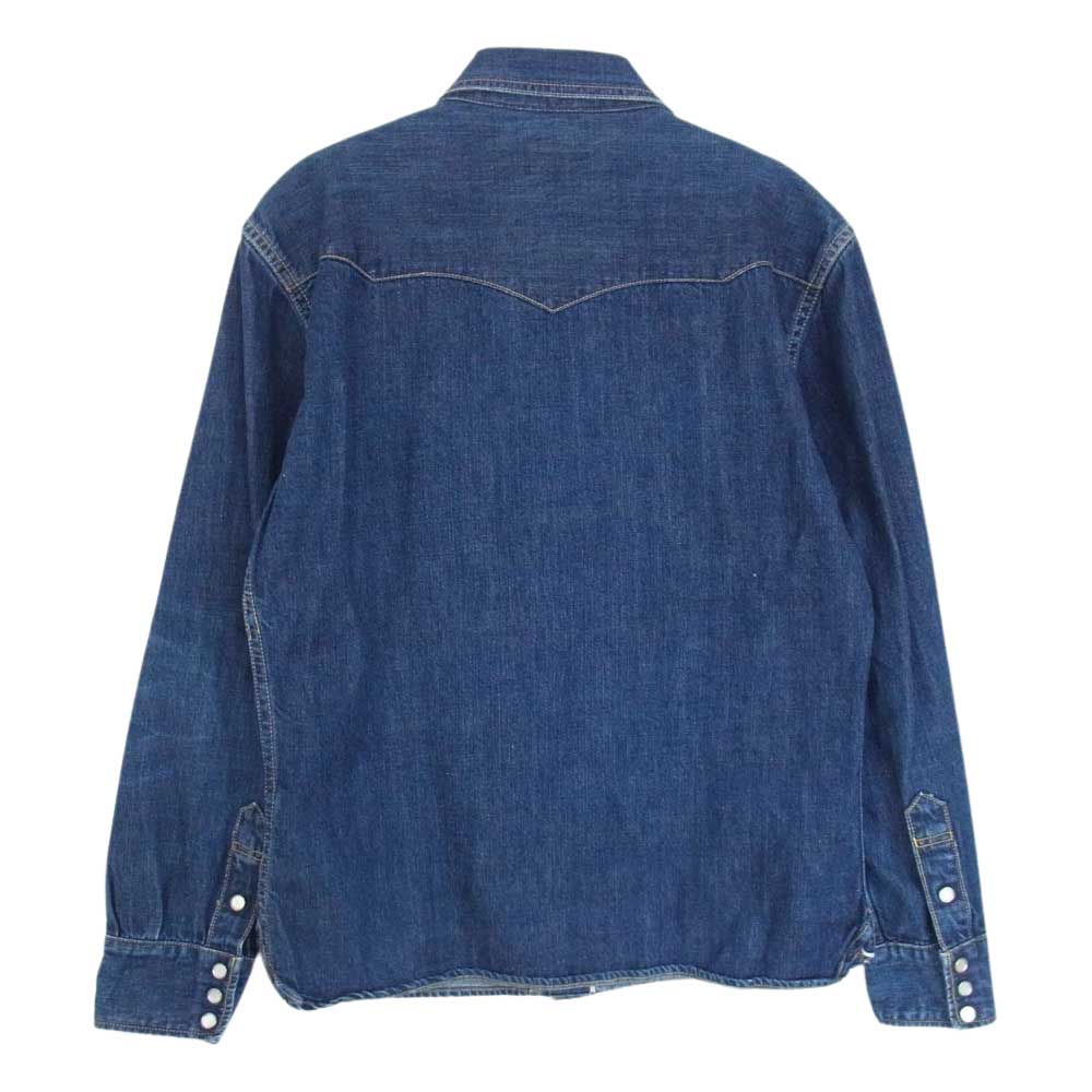 THE FLAT HEAD ザフラットヘッド デニム ウエスタン シャツ インディゴブルー系 40【中古】
