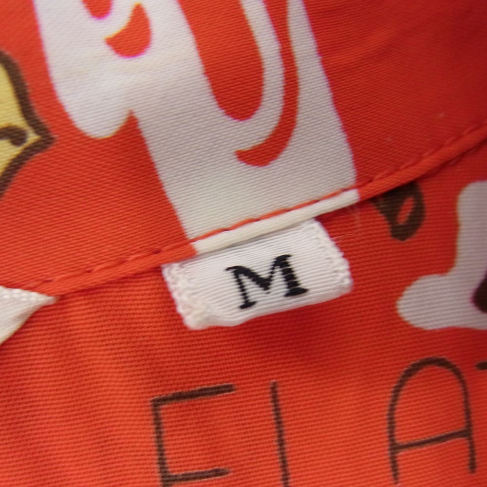 THE FLAT HEAD ザフラットヘッド アロハ ハワイアン レーヨン プリント 半袖 シャツ 赤系 レッド系 M【中古】