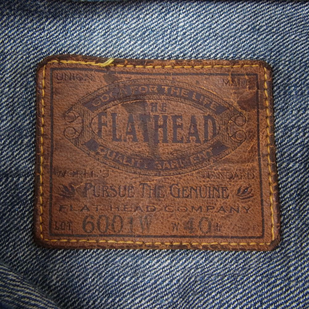 THE FLAT HEAD ザフラットヘッド 6001W 1st Type デニム ジャケット インディゴブルー系 40【中古】
