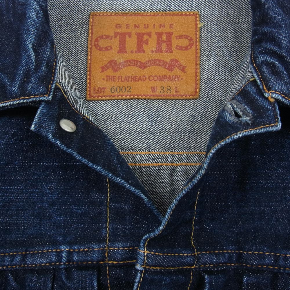 THE FLAT HEAD ザフラットヘッド 6002 2nd Type デニム ジャケット インディゴブルー系 38【中古】