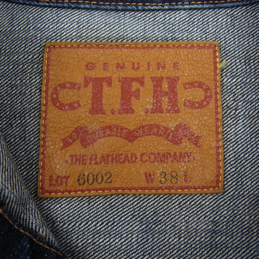 THE FLAT HEAD ザフラットヘッド 6002 2nd Type デニム ジャケット インディゴブルー系 38【中古】