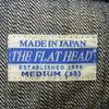 THE FLAT HEAD ザフラットヘッド ウォバッシュ ストライプ ワーク シャツ インディゴブルー系 38【中古】