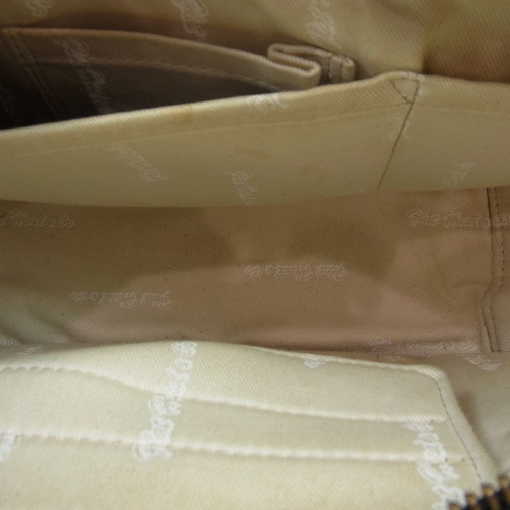 THE FLAT HEAD ザフラットヘッド MOON SHOULDER BAG 茶芯 ホースハイド キルティング ショルダー バッグ ブラック系【中古】