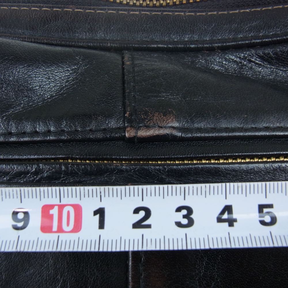 THE FLAT HEAD ザフラットヘッド MOON SHOULDER BAG 茶芯 ホースハイド キルティング ショルダー バッグ ブラック系【中古】