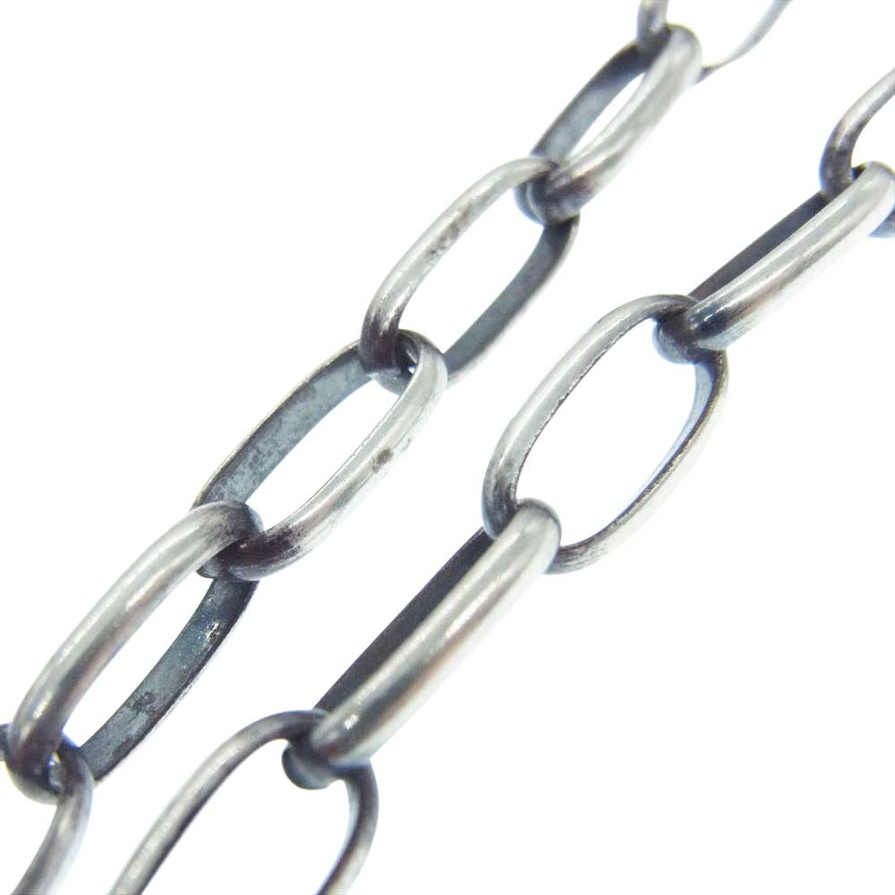 THE FLAT HEAD ザフラットヘッド ターコイズ タタキ メタル フェザーフック カスタム ネックレス シルバー系【中古】