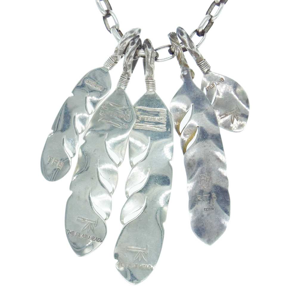 THE FLAT HEAD ザフラットヘッド カスタム フェザー ネックレス シルバー系【中古】