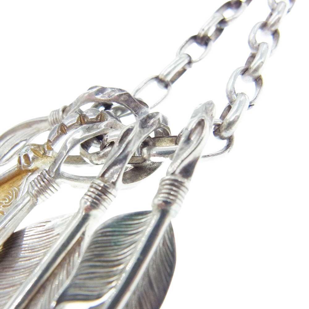 THE FLAT HEAD ザフラットヘッド カスタム フェザー ネックレス シルバー系【中古】