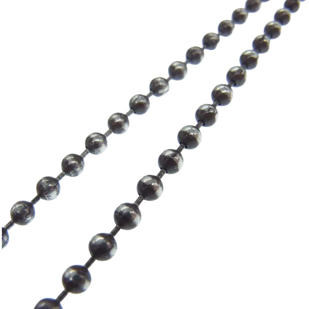 BILL WALL LEATHER ビルウォールレザー × FLAT HEAD フラットヘッド 石付き ウィング フェザー ボールチェーン ネックレス シルバー系【中古】