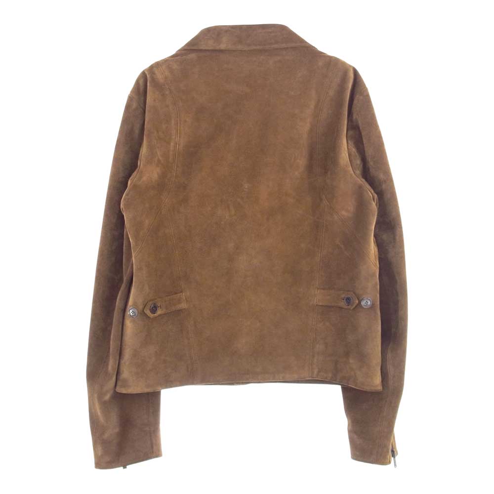 SAINT LAURENT サンローラン 2020 642556 YC2AY カーフ レザー ジャケット スエード ブラウン系 48【中古】